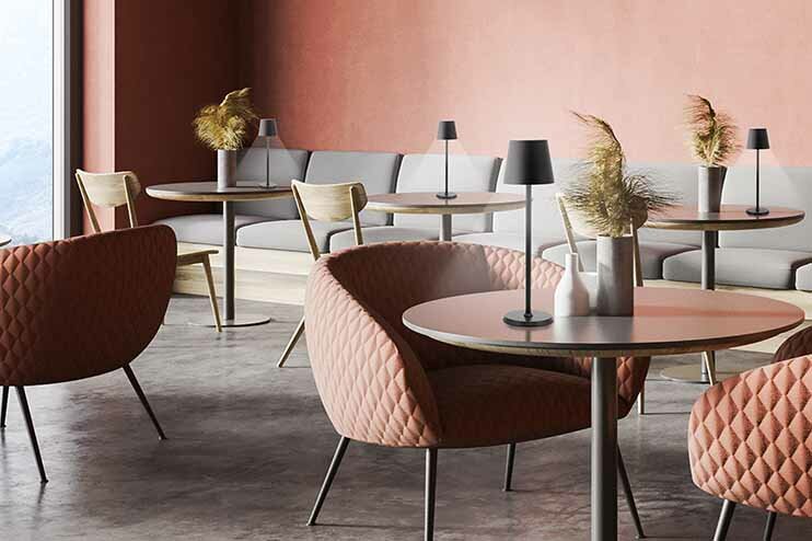 Tafellamp 38,5 cm Feline Zwart Securit