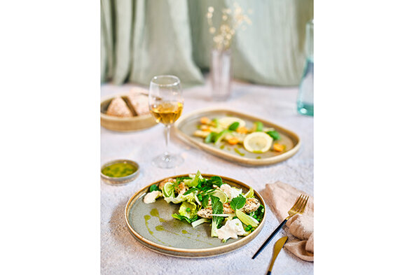 Plat bord groen 20 cm Melia