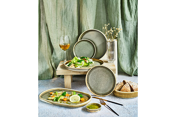 Plat bord groen 27 cm Melia