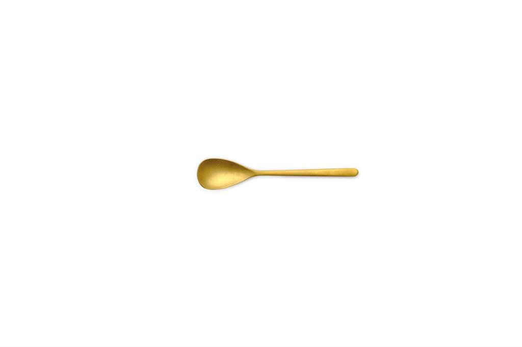 Theelepel model Canada Vintage gold (mat), hoogwaardig RVS bestek in goudkleur. Afmeting 15 cm.