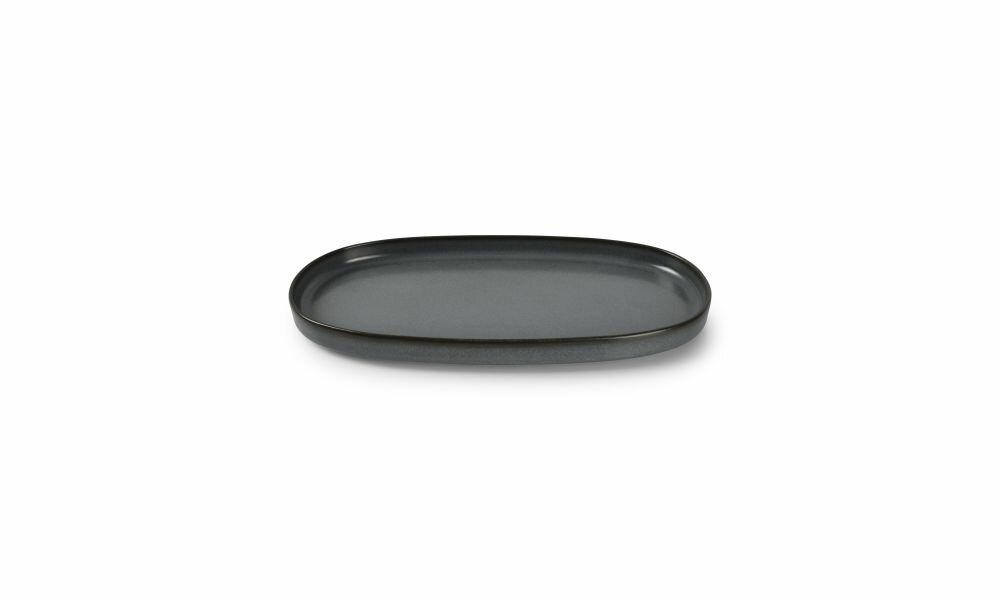 Bord Ovaal 30 x 15 x 2 cm Pila Donker Blauw