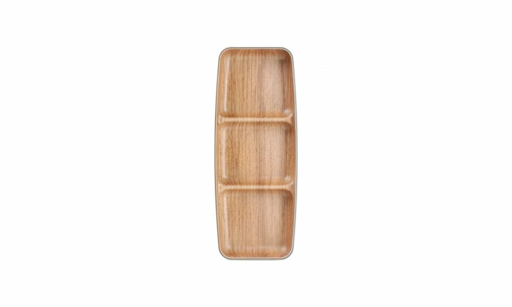 Serveerschaal 3 Delen 26 x 10 cm Bruin Buffet