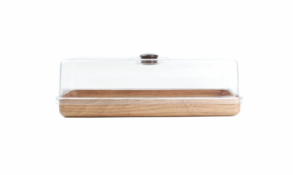 Serveerschaal met Stolp 39 x 16 cm Bruin Buffet