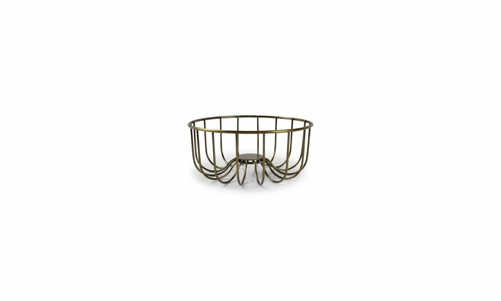 Draadmand 16 x 7 cm Goud/Zwart Octo