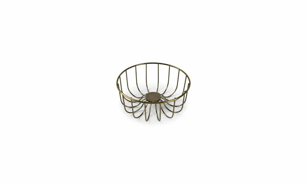 Draadmand 16 x 7 cm Goud/Zwart Octo