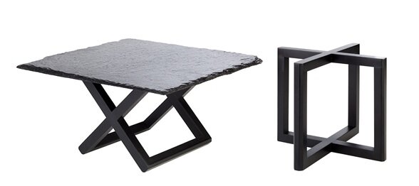 Buffetverhoger 20 x 20 x 17,5 cm Hout Zwart