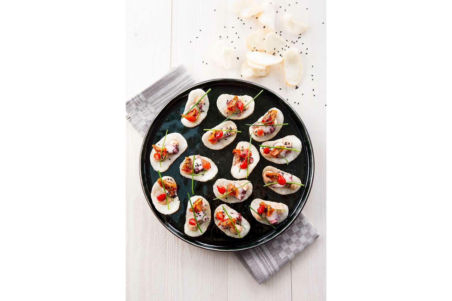 Laguna Azzuro Verde dessertbord rond 21 cm zwart groen