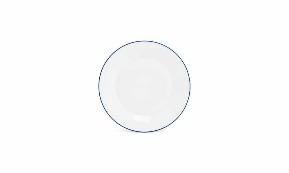 Plat Bord Basic White Blue Rim 24cm 