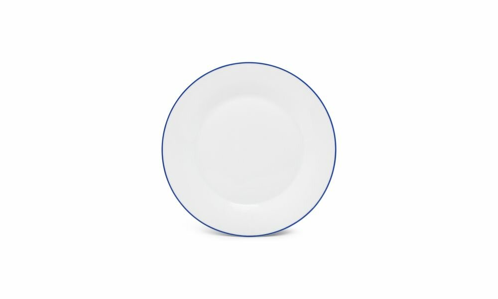 Plat Bord Basic White Blue Rim 27cm 