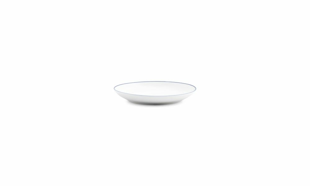 Bord Basic White Blue Rim 15cm 