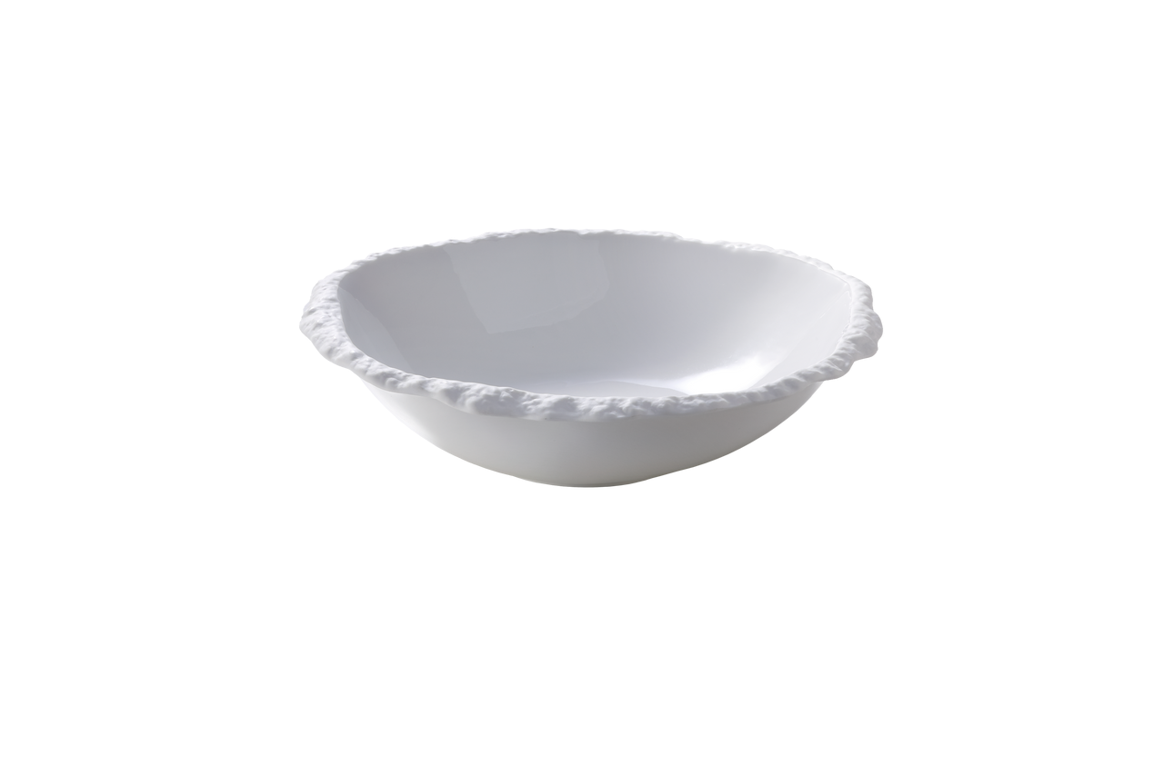 Diep bord 20,5 cm wit porselein Calcaire