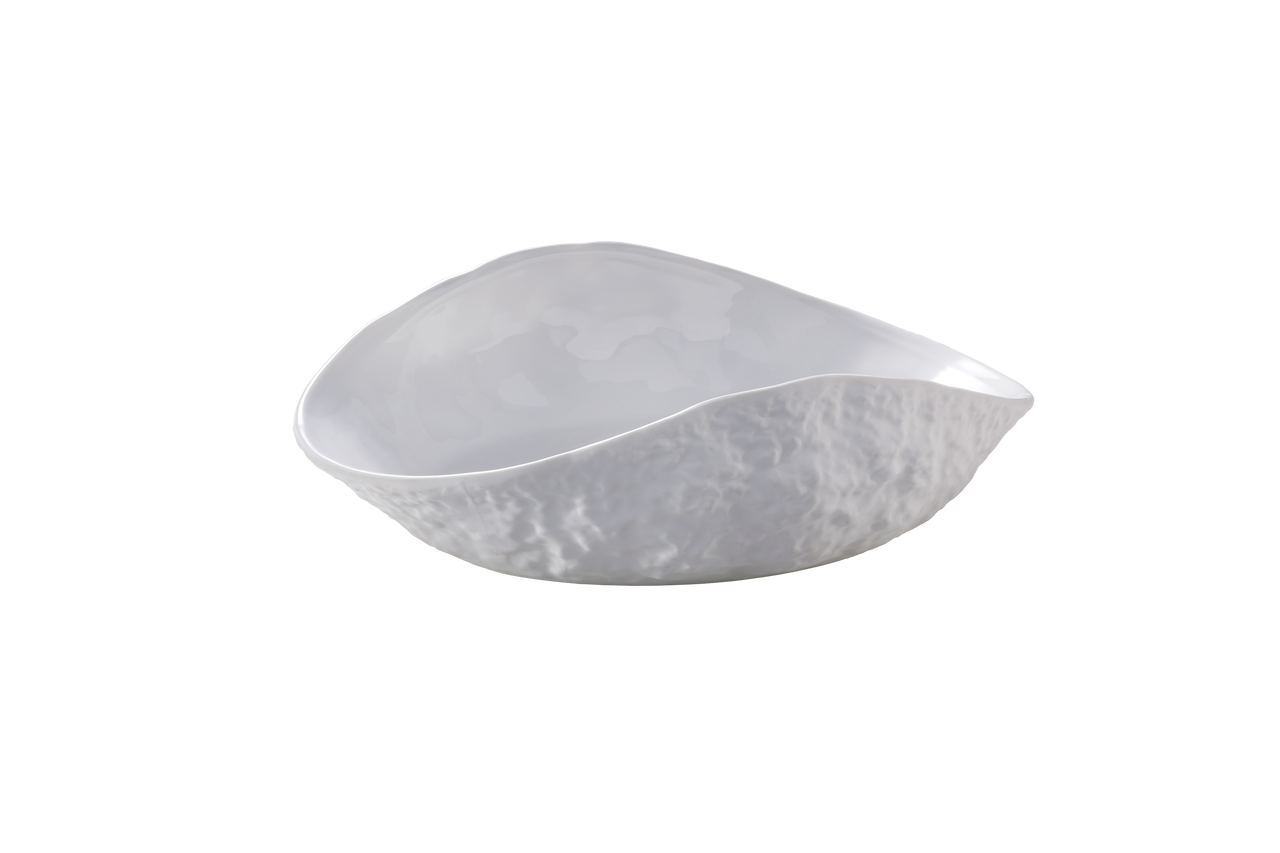 Schaal 25,5 cm x 19 cm wit porselein Calcaire