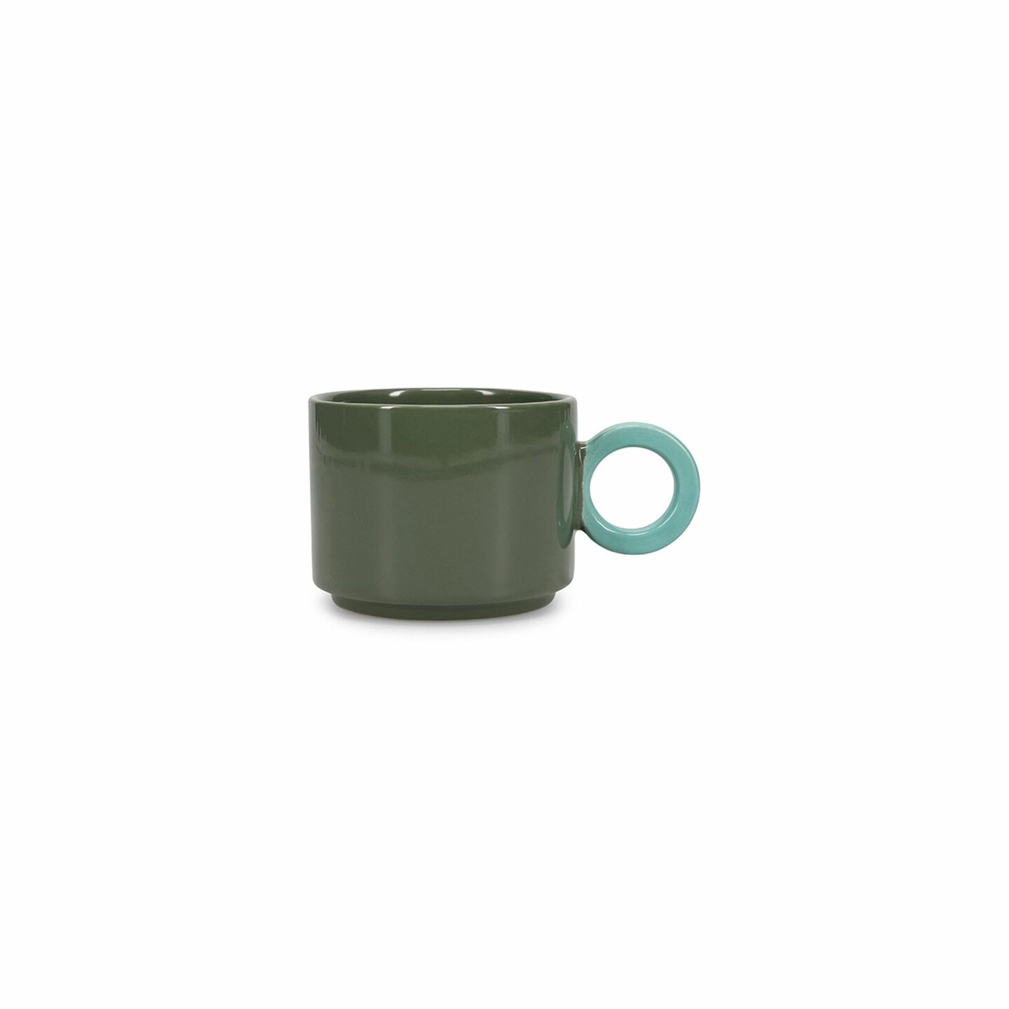 Kop 28 cl groen,blauw Lou