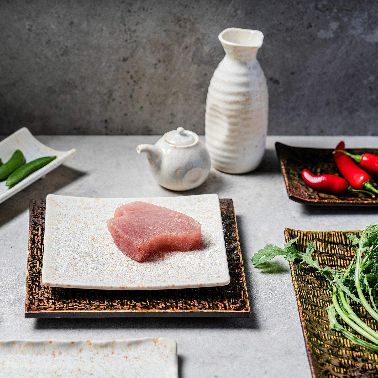 Serveerschaal 21 cm x 21 cm Sand Umi