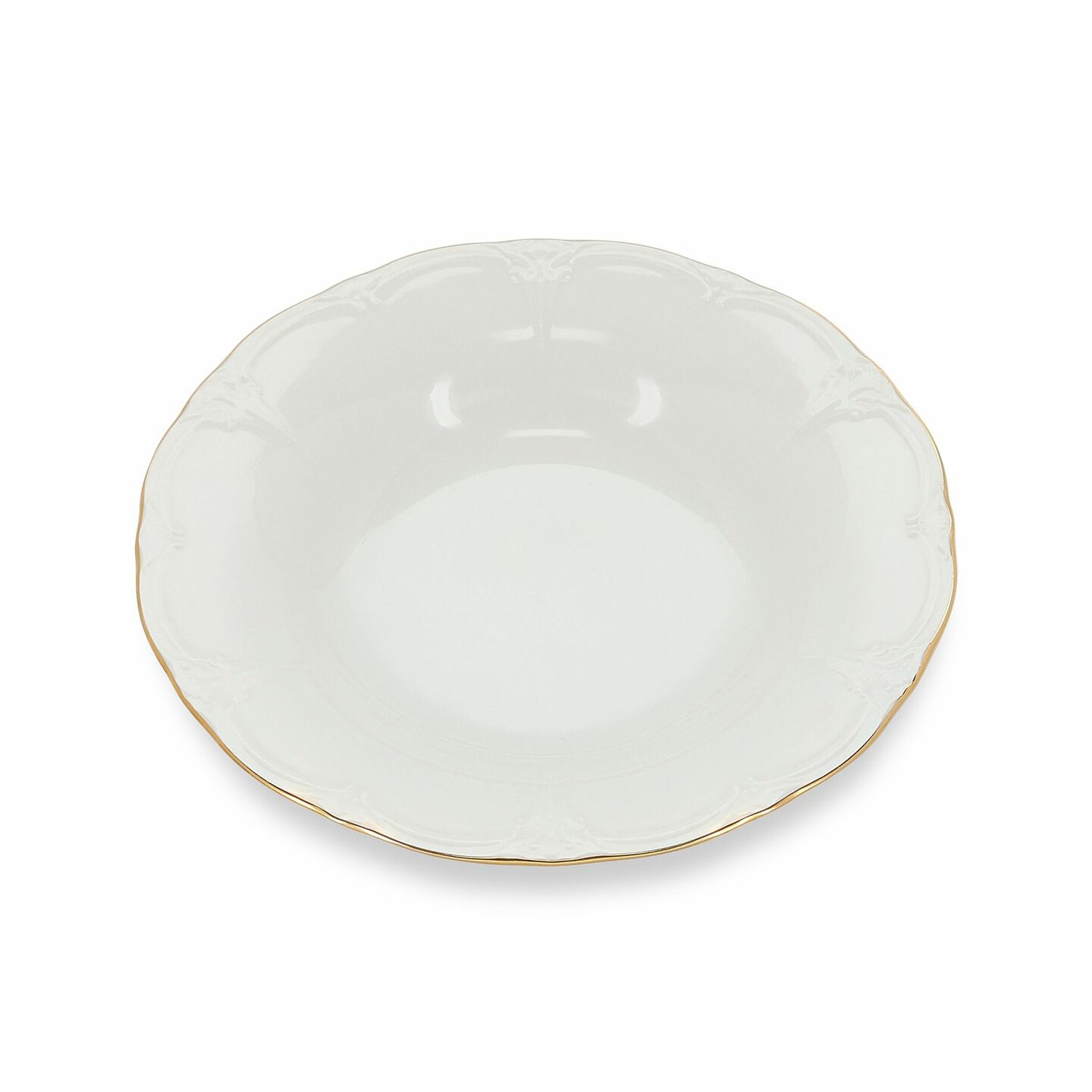 Diep bord 23,5 cm Retro gouden rand