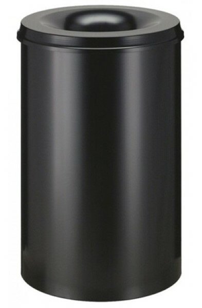 Papierbak zwart 50L metaal