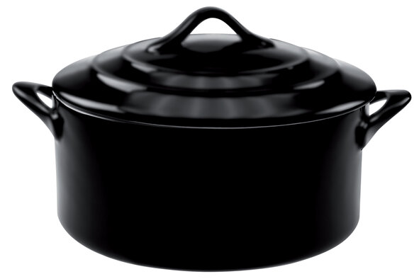 Ovenschotel Black rond met deksel 10 cm