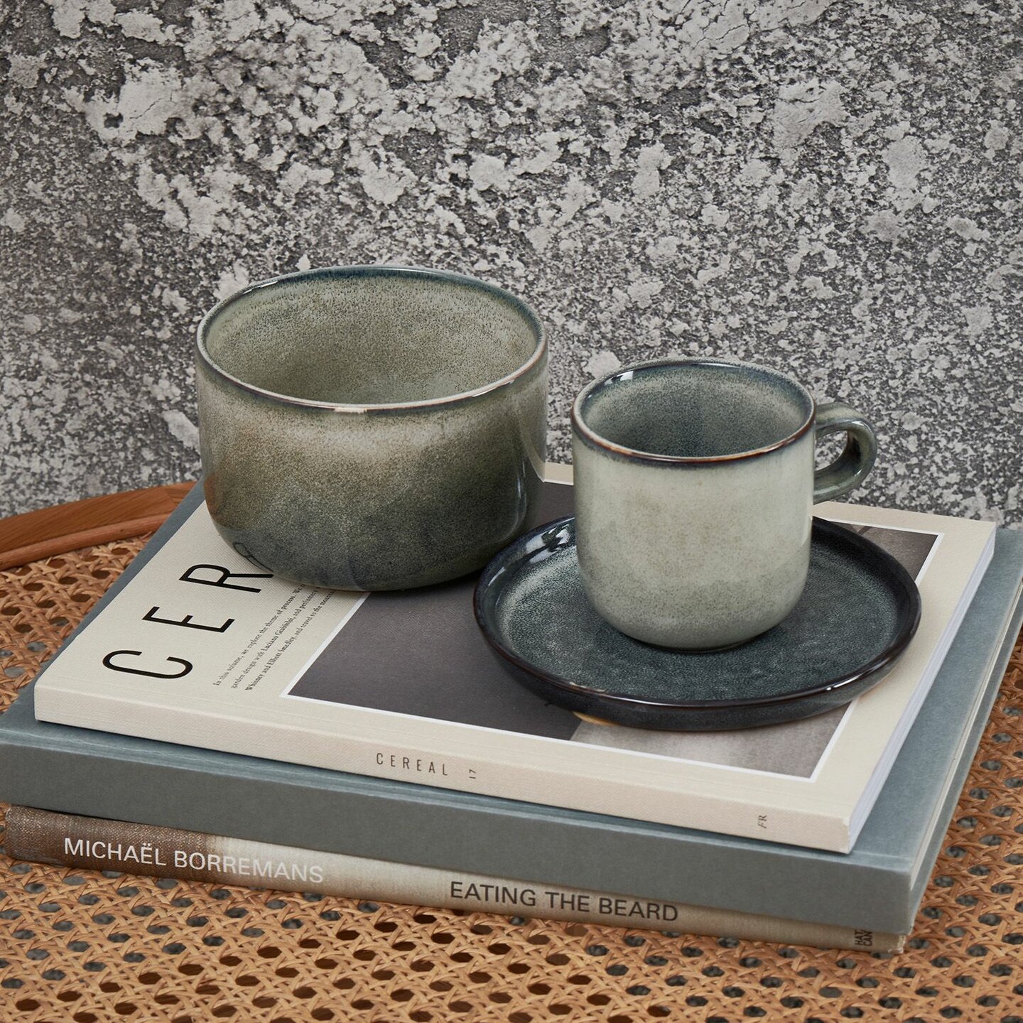 Kop 24 cl Meridian groen/blauw