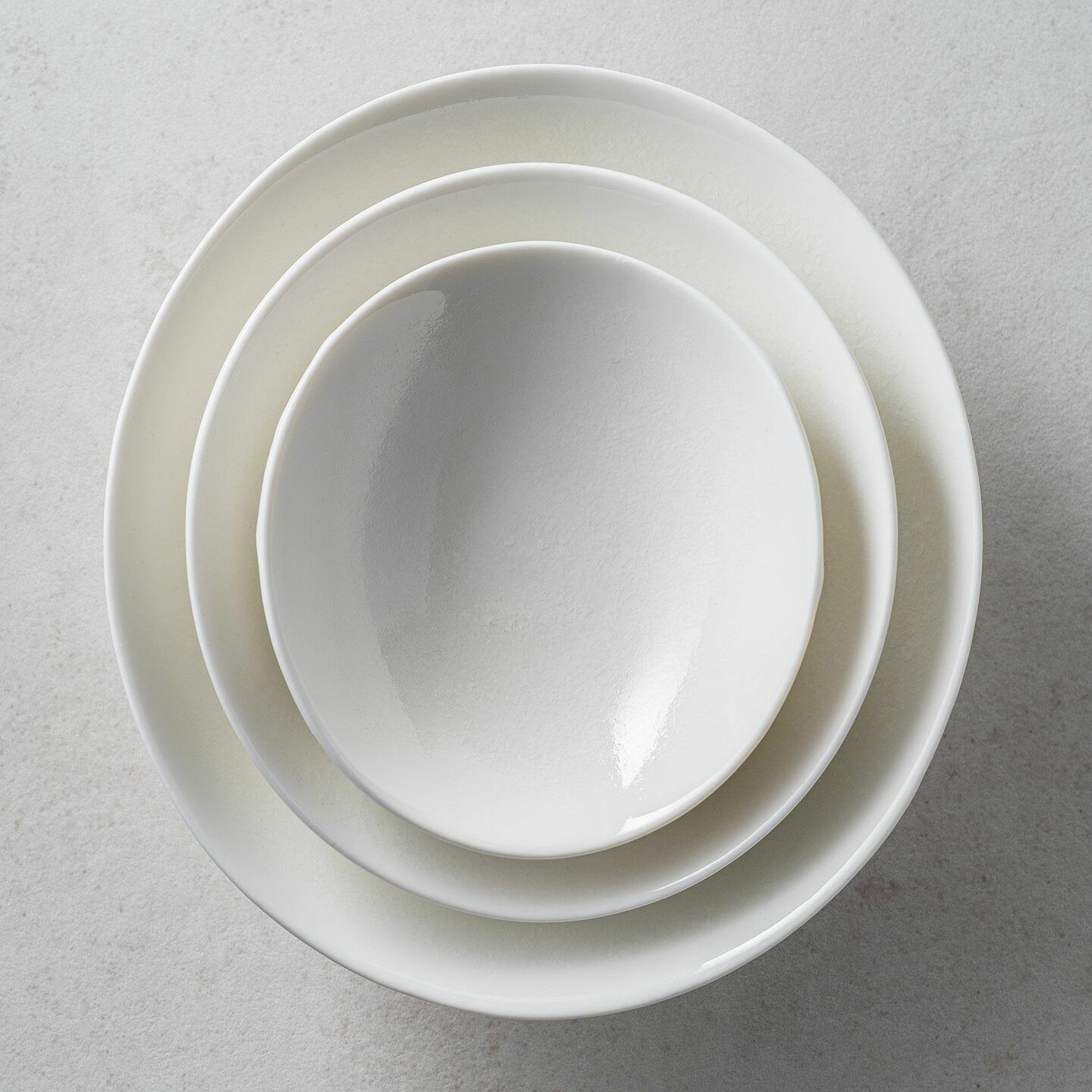 Diep bord 30cm wit Contour