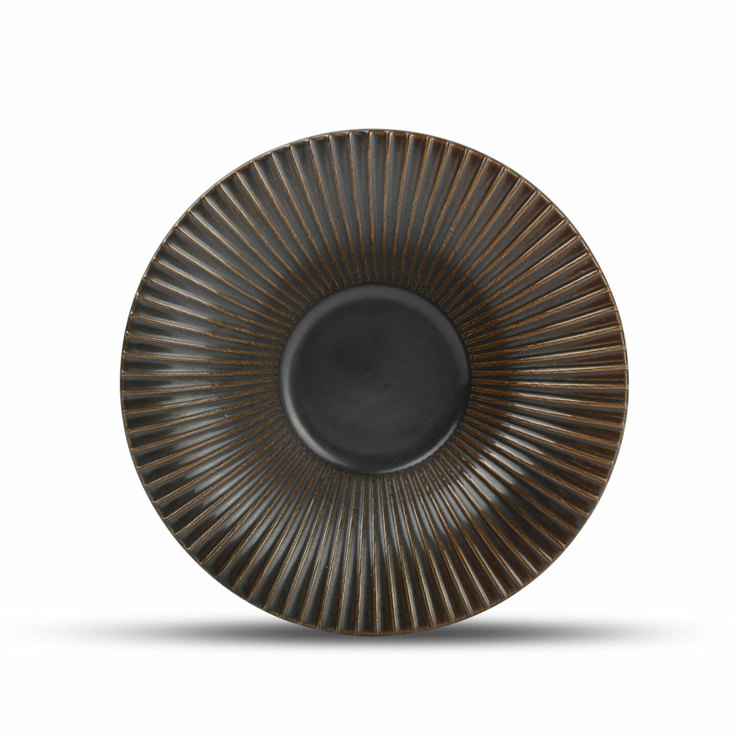 Diep bord 26 cm gestreept Silver brass