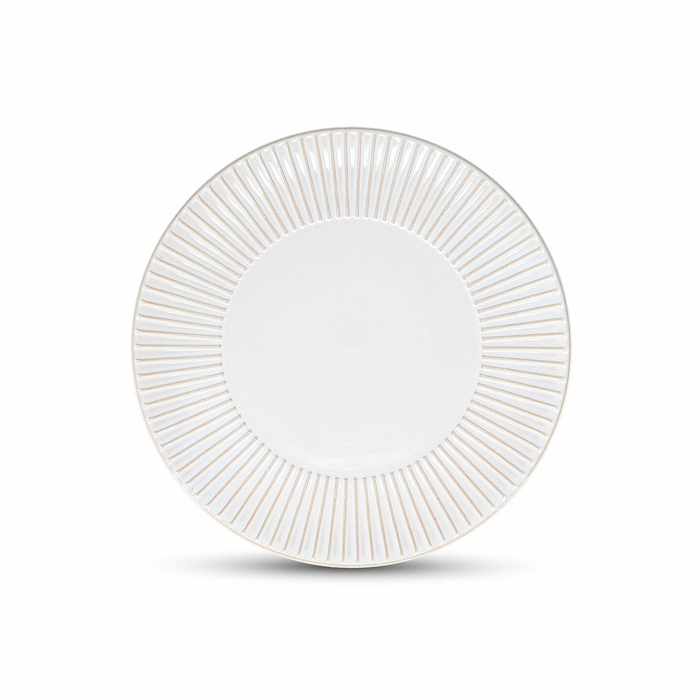 Bord 27,5 cm gestreept White Brass