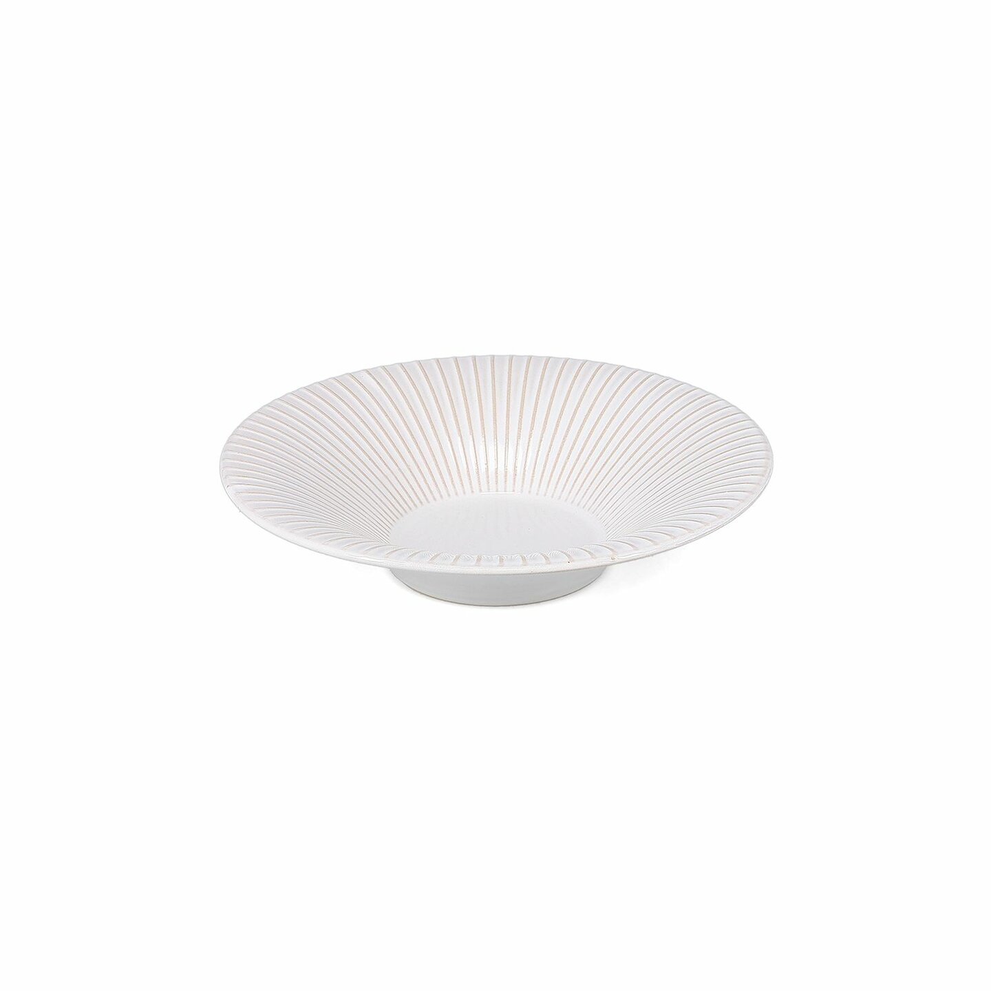 Diep bord 26 cm gestreept White Brass