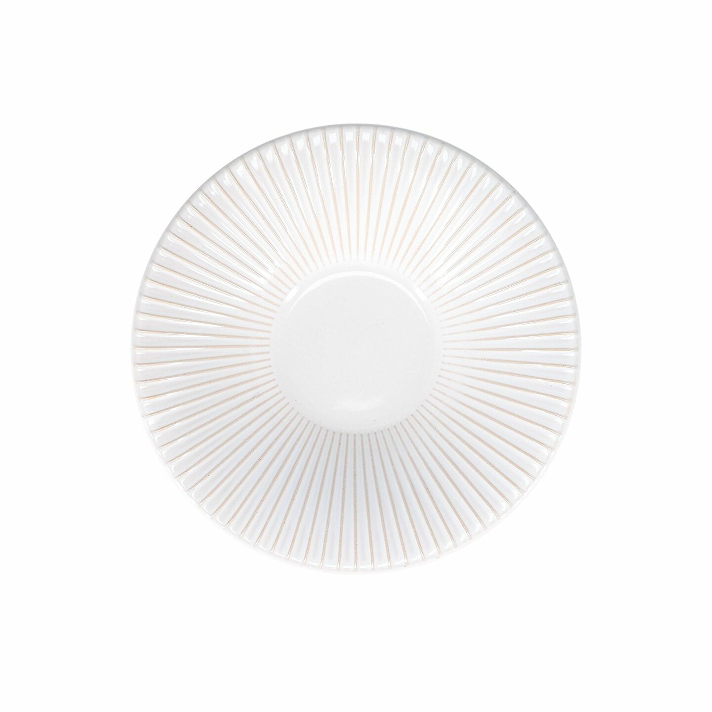 Diep bord 26 cm gestreept White Brass