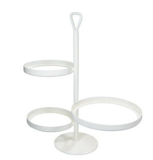 Etagere voor 3 bordjes wit 46 cm