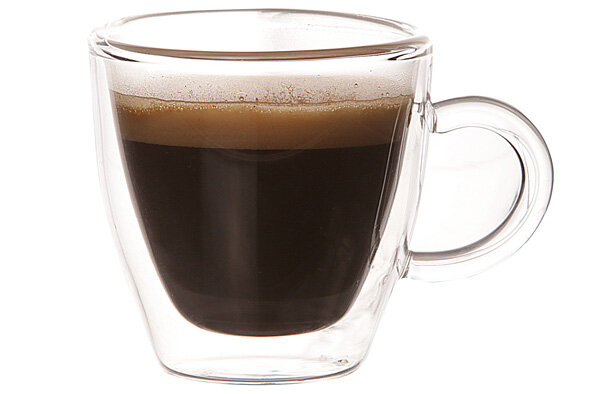 Espresso mok dubbelwandig glas 6 cl 6x6cm