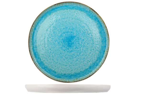 Laguna Azzuro plat bord rond 31 cm blauw wit