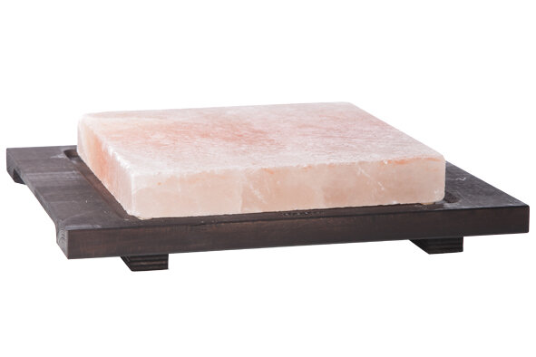 Zoutsteen in houten basis 28 cm