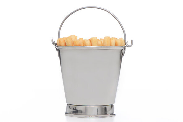 Friet emmertje 10 cm Inox