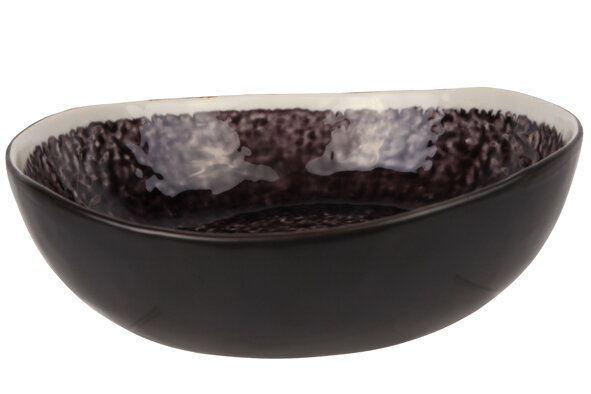 Kom 21 cm Laguna Viola zwart donkerpaars
