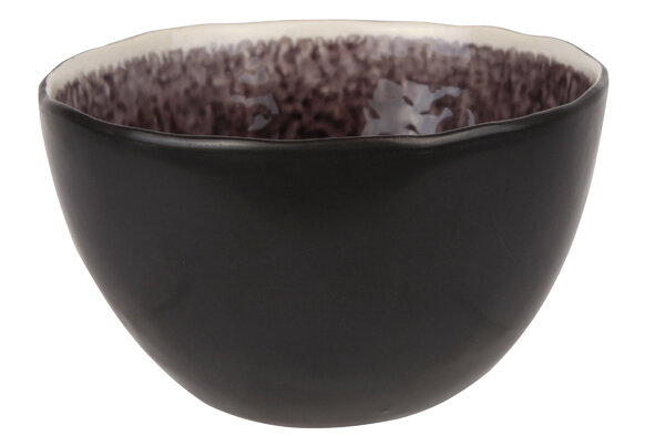 Kom 14 cm Laguna Viola zwart donkerpaars