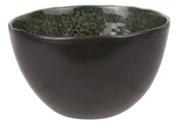 Kom 14 cm Laguna Verde zwart groen