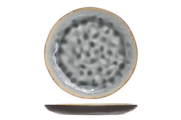 Bord rond 20 cm Laguna Blue Grey blauwgrijs zwart