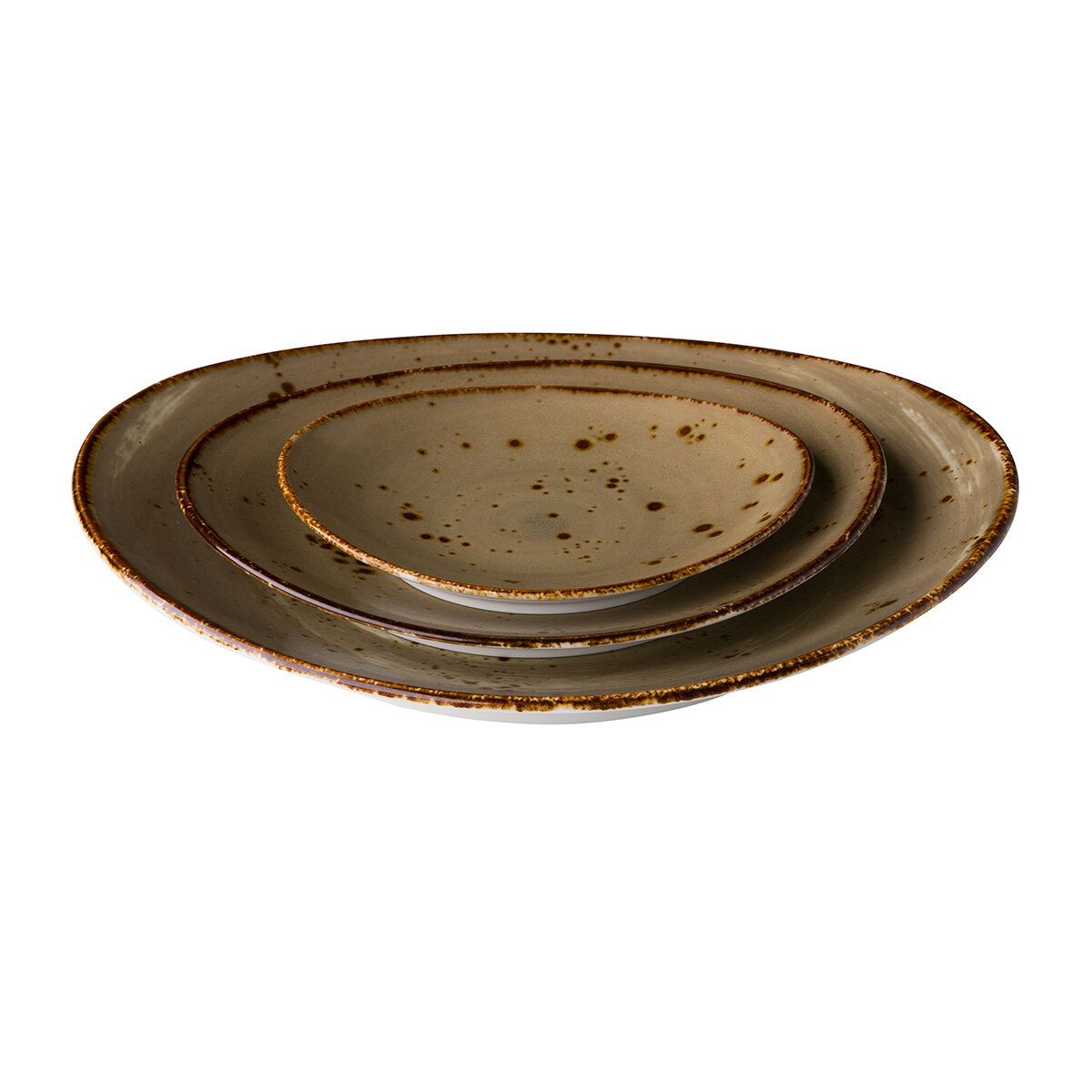 Bord ovaal zand 21,5cm Q Authentic