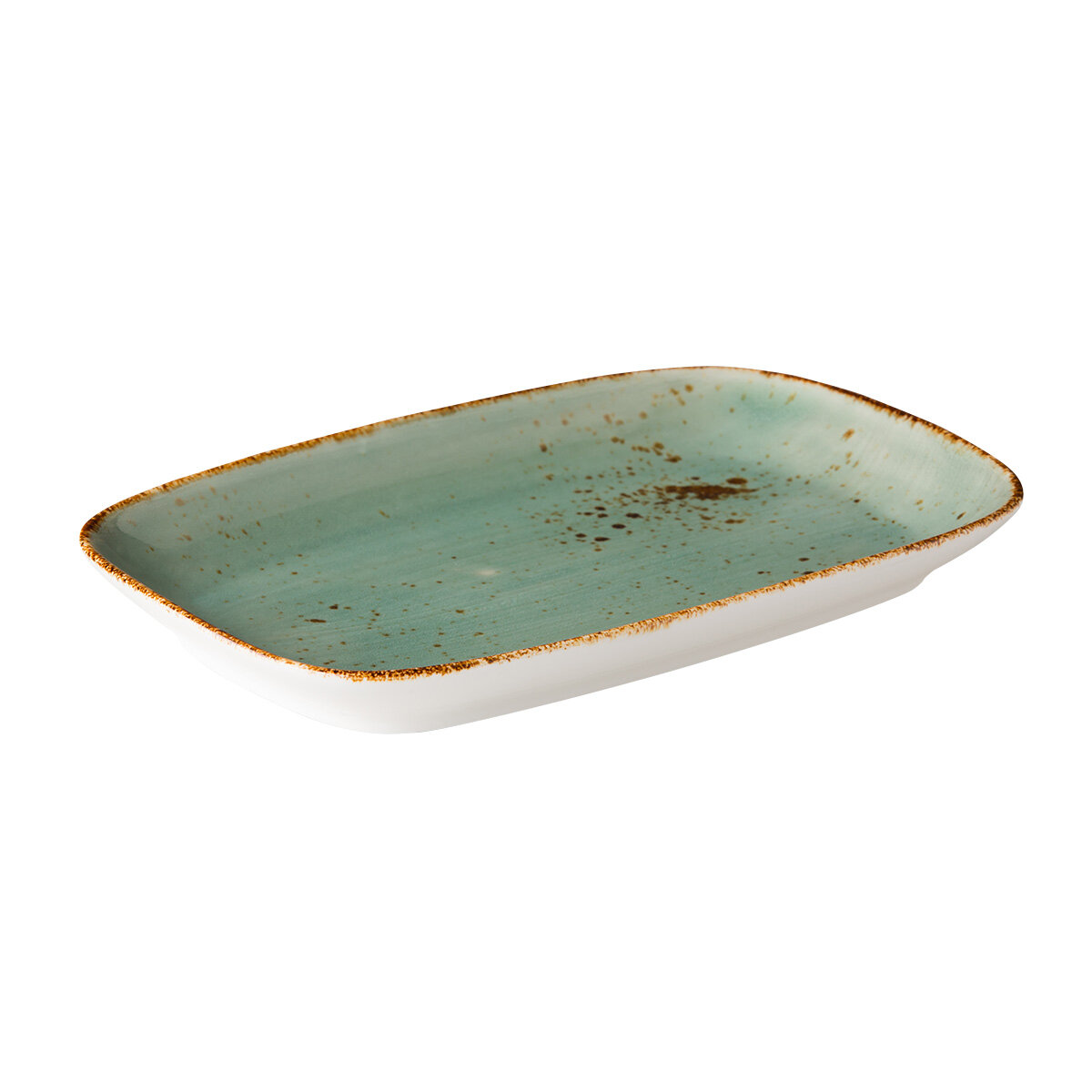 Bord rechthoek aqua 24,7 cm Q Authentic