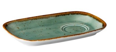 Schotel aqua rechthoek 25 cm Q Authentic