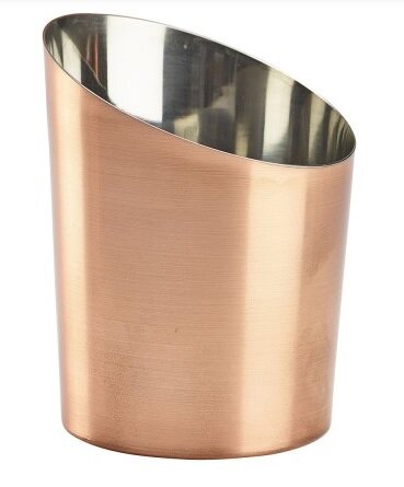 Frietbakje koper schuin glad