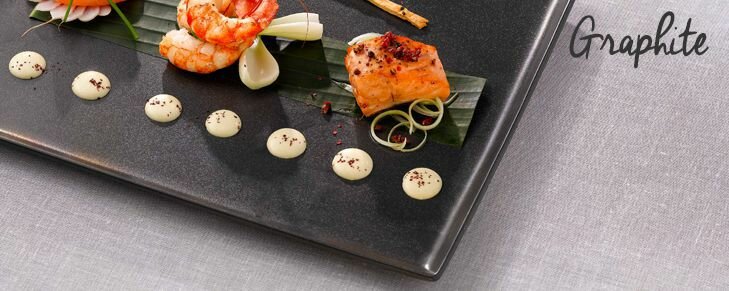 Schaal rechthoekig 35 x 26 cm Graphite