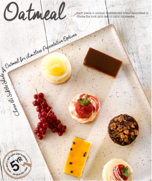 Schaal rechthoekig 35 x 26 cm Oatmeal