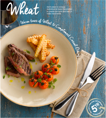 Diep coupe bord 26 cm Wheat