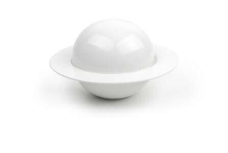 Serveerbord 18 cm met deksel bolvorm porselein