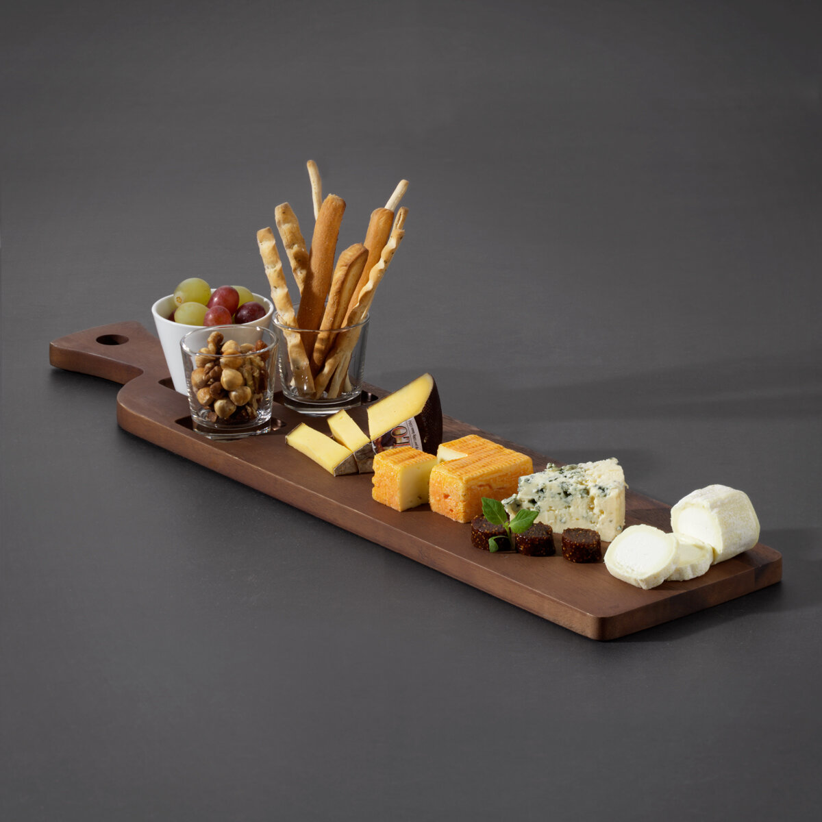 Antipasti of broodplank 60x15 cm Acacia met handvat