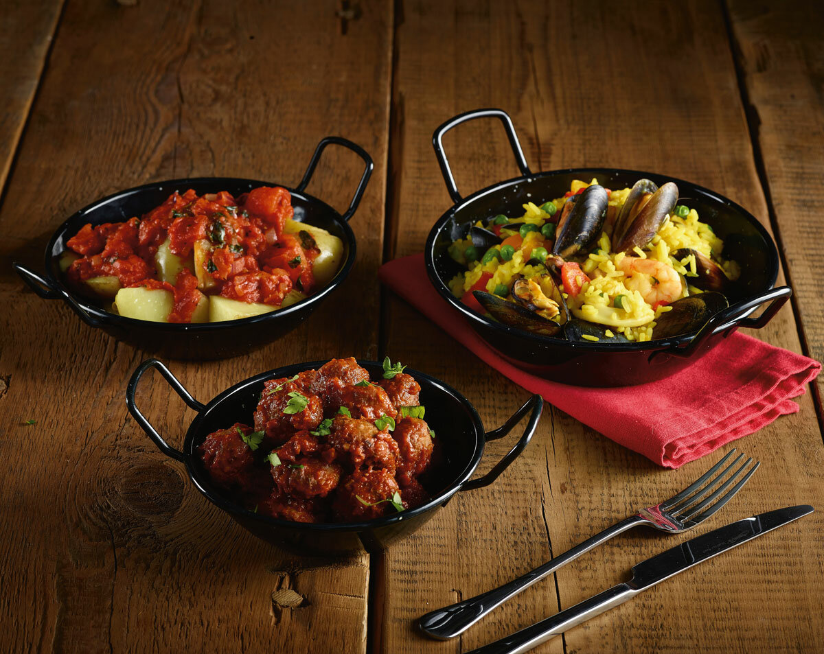 Serveer pan paella 26 cm emaille