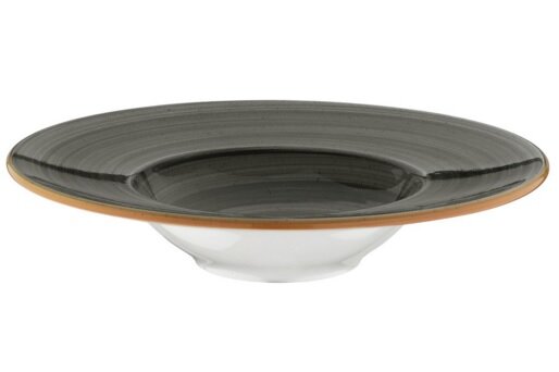 Pasta bord 28 cm brede rand Space Grey Aura