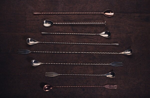 Cocktail lepel koper 32 cm