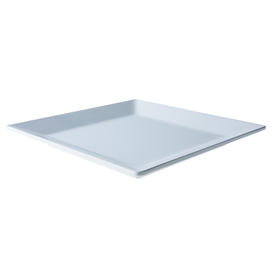 Bord 26,5 cm vierkant wit melamine