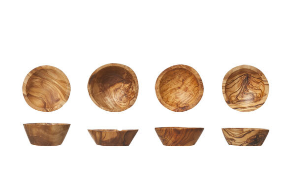 Kommetjes set van 4 Olijfhout